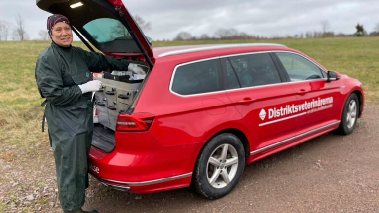 Distriktsveterinärerna nattstänger i ett område i Småland