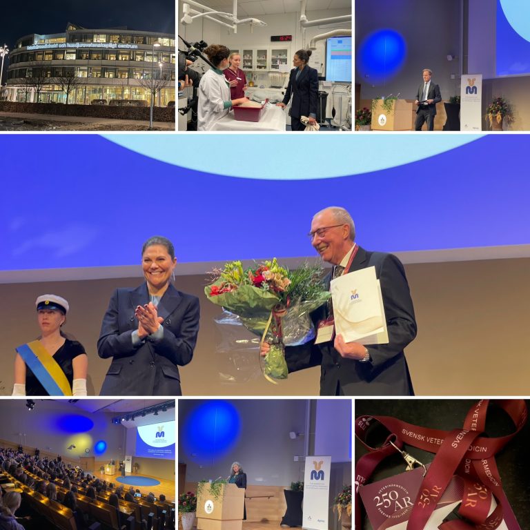 Kronprinsessan Victoria delade ut Stora forskningspriset i veterinärmedicin på SLU
